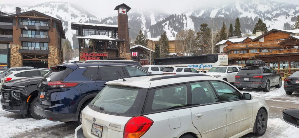 20250321_083858 - USWEST.SKI For my second day at Jackson Hole I once again got an excellent parking spot by showing up right about 8AM. I like being able to walk to my car whenever I want!