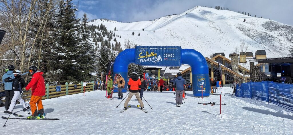 It was a nice morning for some skiing early on 3/22/2025, but then it got super crowded due to the 2025 Stifel Sun Valley FIS World Cup ski races. 