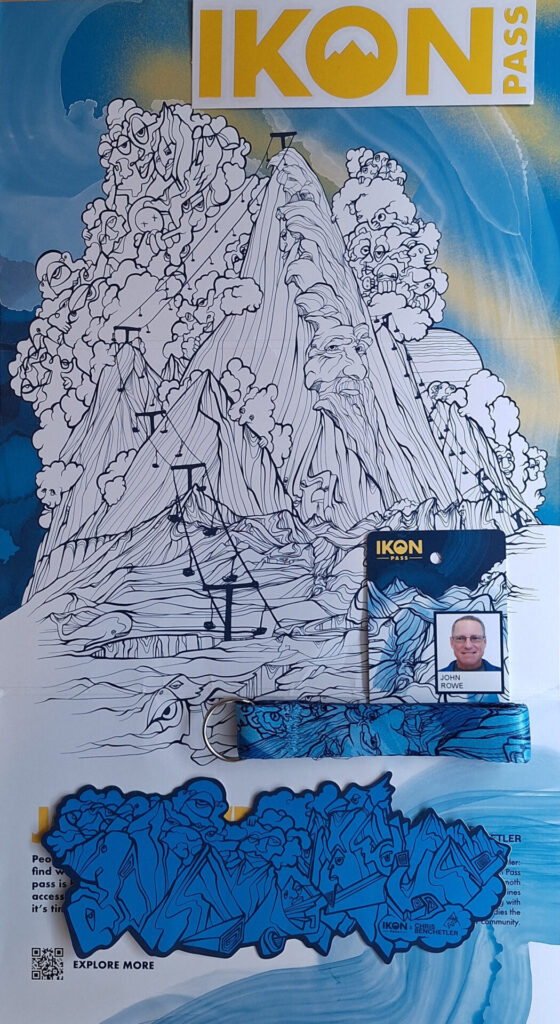 IKON Pass with artwork by Chris Benchetler